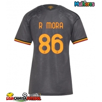 Camisa de Futebol AS Roma Rodrigo Mora #86 Equipamento Alternativo Mulheres 2026-27 Manga Curta